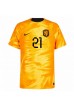 Nederland Frenkie de Jong #21 Fotballdrakt Hjemme Klær VM 2022 Korte ermer